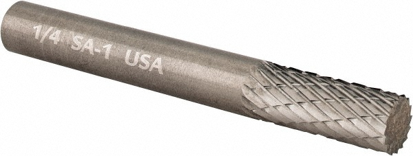 Atrax Sa 1 1 4 Cut Diam 1 4 Shank Diam Carbide Double Cut Cylinder Burr 85285385 Msc Industrial Supply