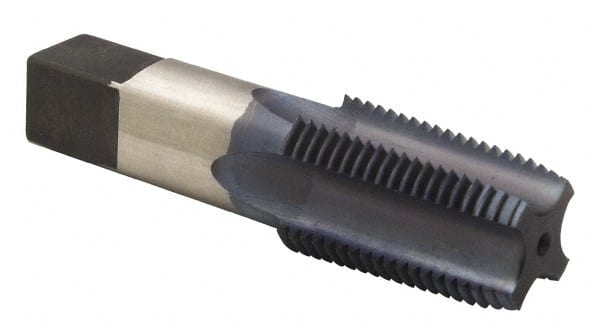 Reiff & Nestor 99718 Standard Pipe Tap: 2 - 11-1/2, NPT, 7 Flutes, High Speed Steel, Blue Diamond Finish 
