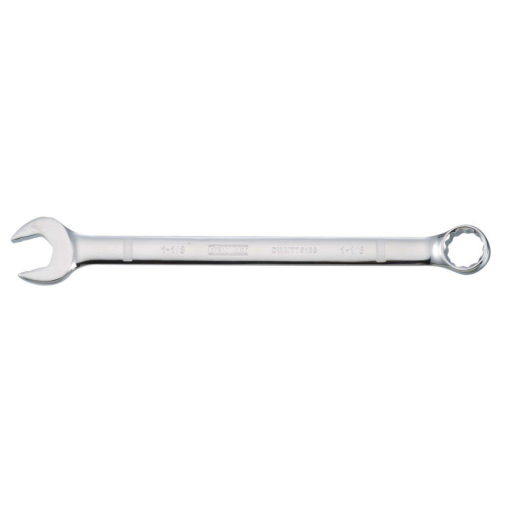 DeWALT Combination Wrench: 1-1/8" Head Size, 15 deg Offset - 5-9/16" OAL, Steel, Chrome Finish | 4-Pack | Part #DWMT75188OSP