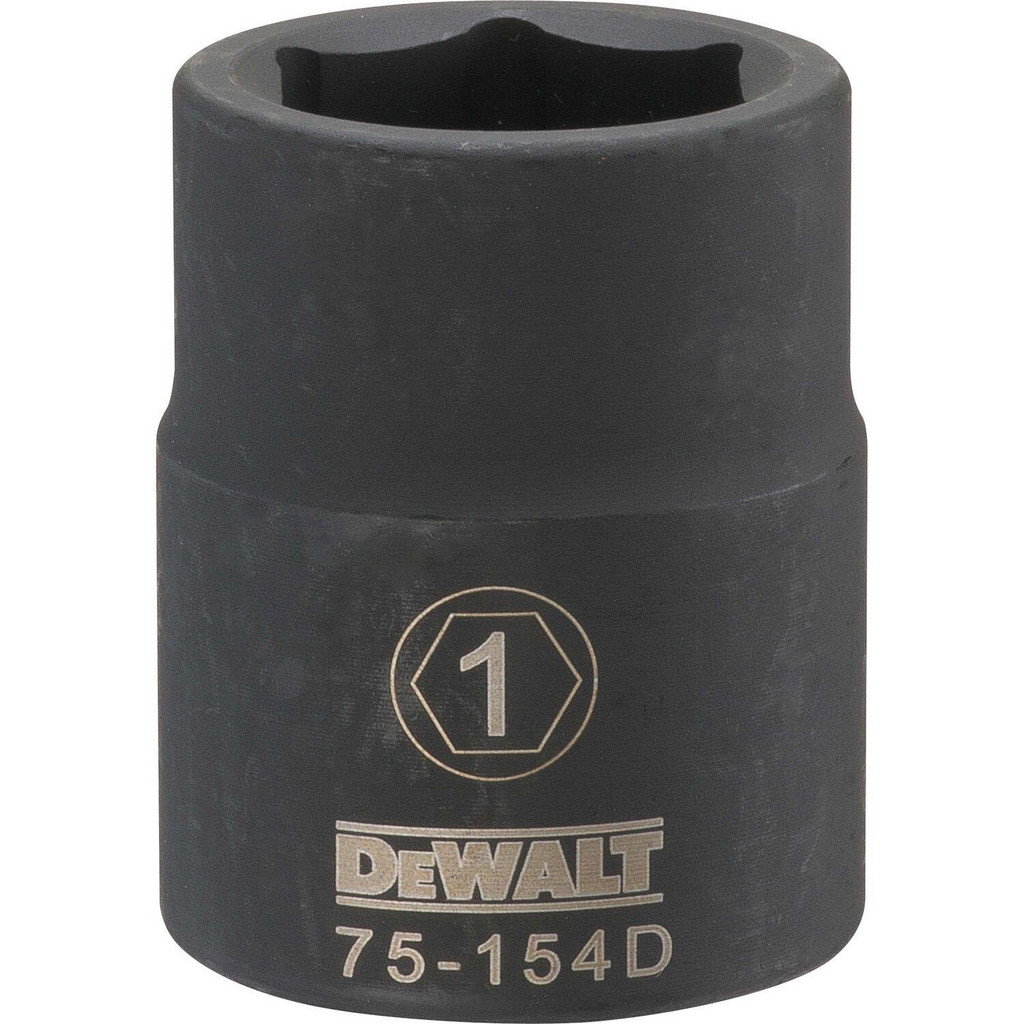 DeWALT Impact Socket: 3/4" Drive, 1" Socket, Hex Drive - 6 Point, Chrome | 2-Pack | Part #DWMT75154OSP