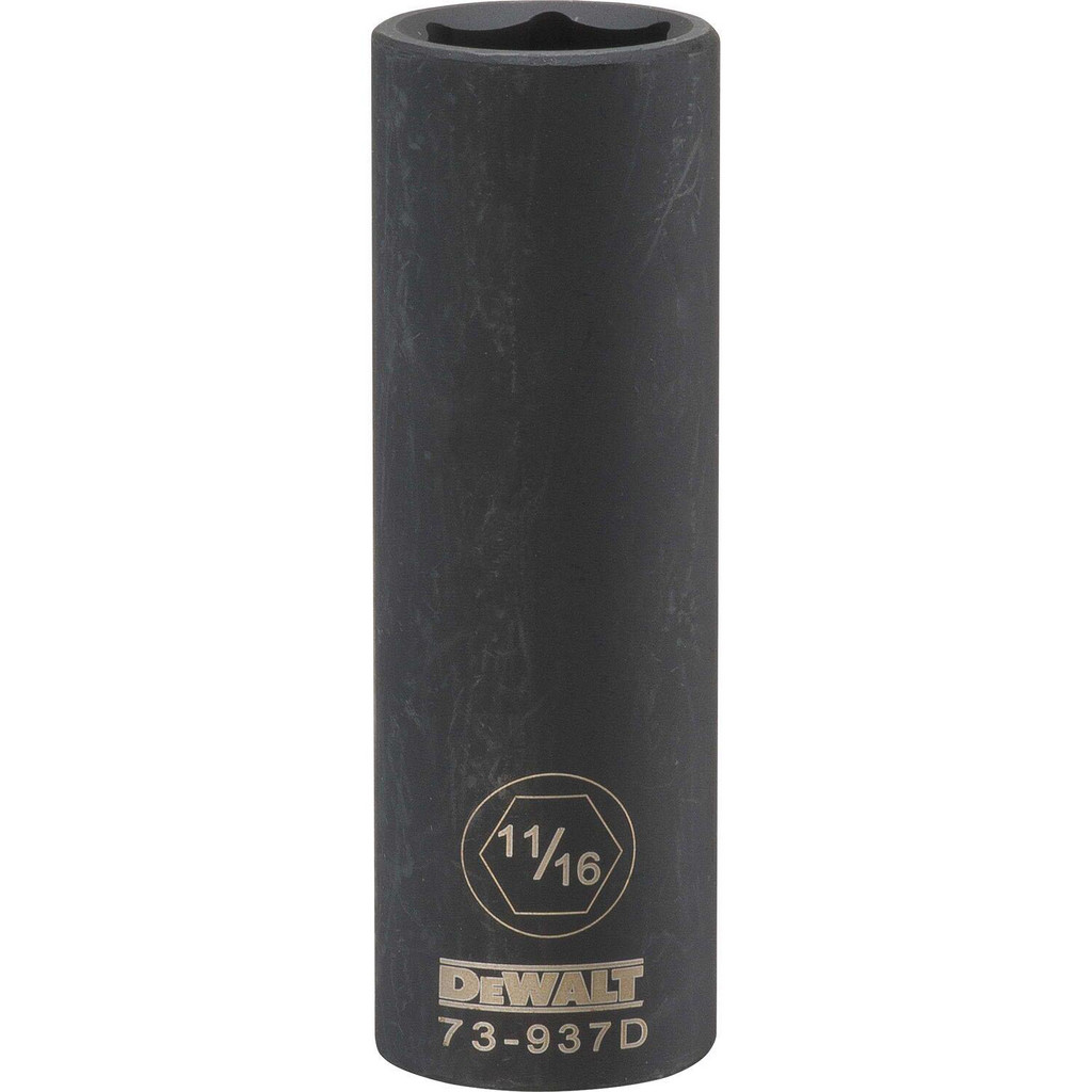 DeWALT Impact Socket: 1/2" Drive, 11/16" Socket, Hex Drive - 6-Point, Chrome | 4-Pack | Part #DWMT73937OSP