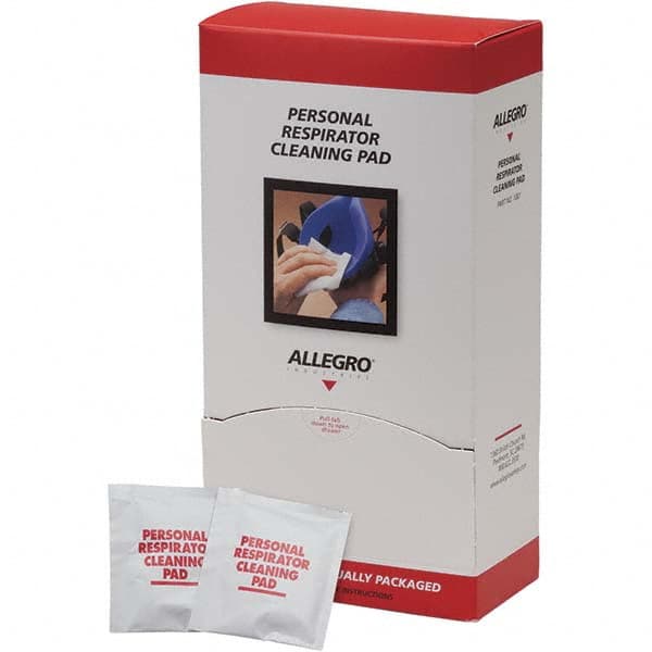 Allegro 1001 Facepiece Alcohol Wipe: Non-Woven Cloth, Use with Rubber Respirator Facepieces 