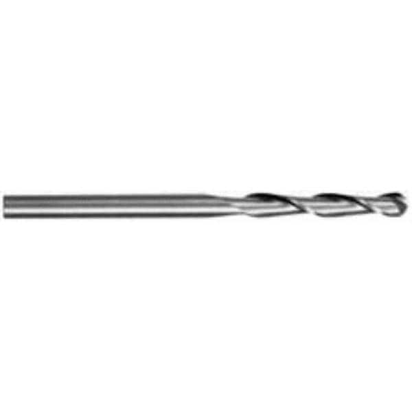 Ball End Mill: 0.3125" Dia, 1.625" LOC, 2 Flute, Solid Carbide