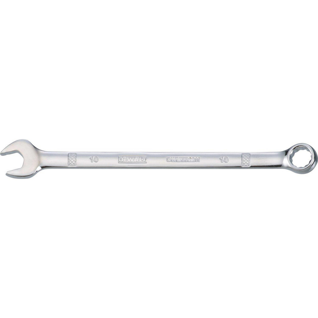 DeWALT Combination Wrench: 10.00 mm Head Size, 15 deg Offset - Steel, Chrome Finish | 4-Pack | Part #DWMT72211OSP