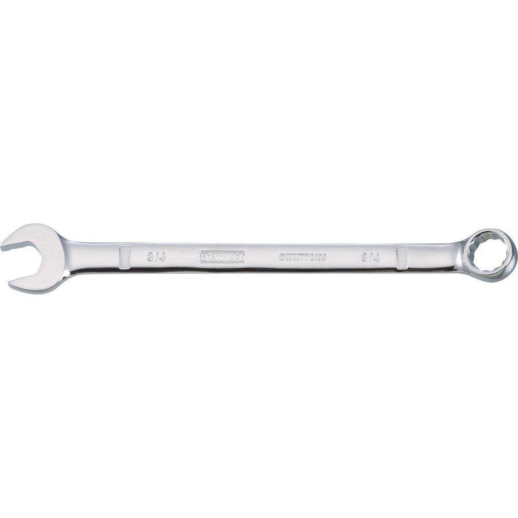 DeWALT Combination Wrench: 3/4" Head Size, 15 deg Offset - 9-11/16" OAL, Steel, Chrome Finish | 4-Pack | Part #DWMT72199OSP