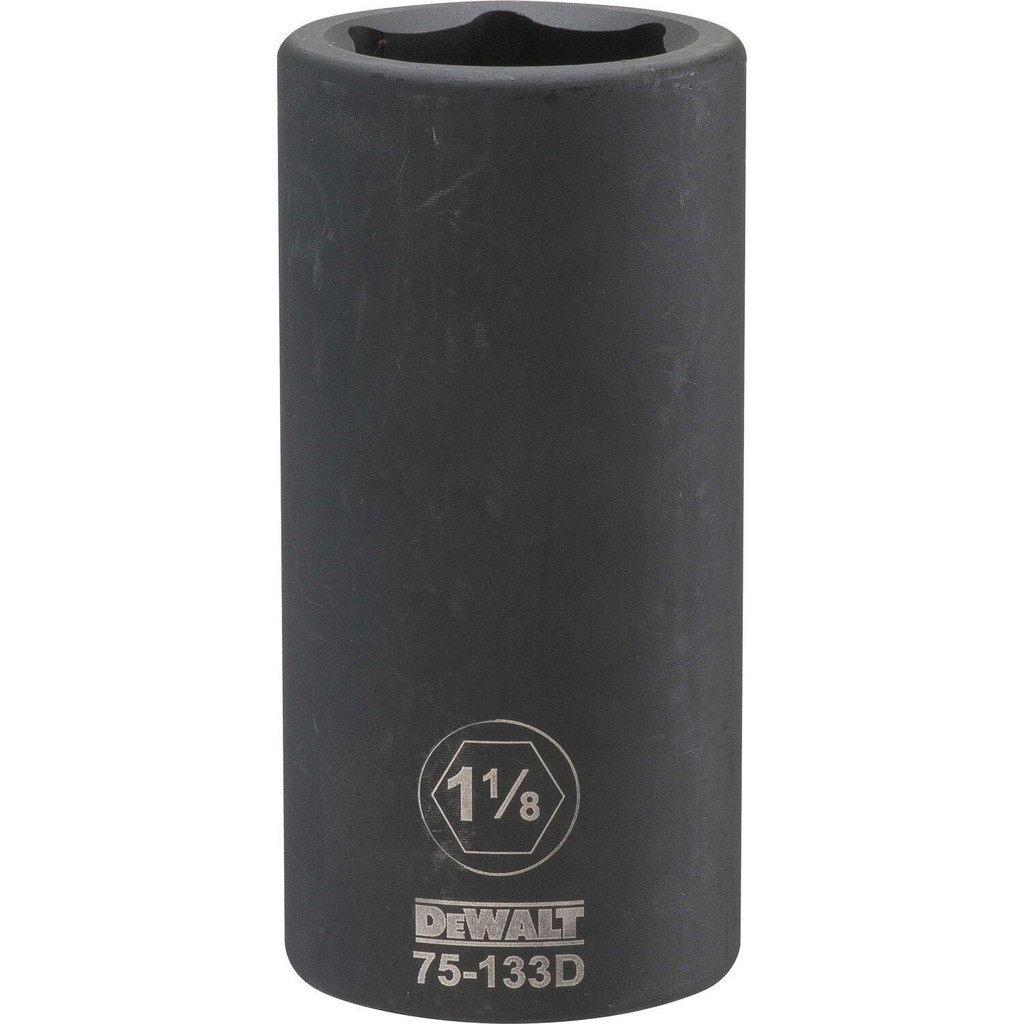 DeWALT Impact Socket: 3/4" Drive, 1-1/8" Socket, Hex Drive - 6 Point, Chrome | 2-Pack | Part #DWMT75133OSP