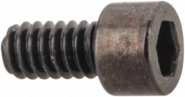 Made in USA 11035 Hex Head Cap Screw: #0-80 x 1/8", Alloy Steel, Black Oxide Finish Image