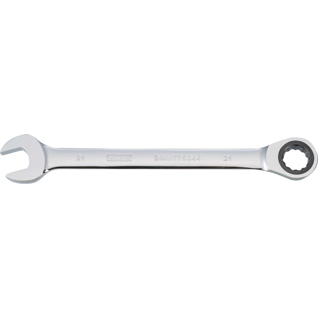 DeWALT Combination Wrench: 21.00 mm Head Size, 15 deg Offset - Steel, Chrome Finish | 4-Pack | Part #DWMT75244OSP