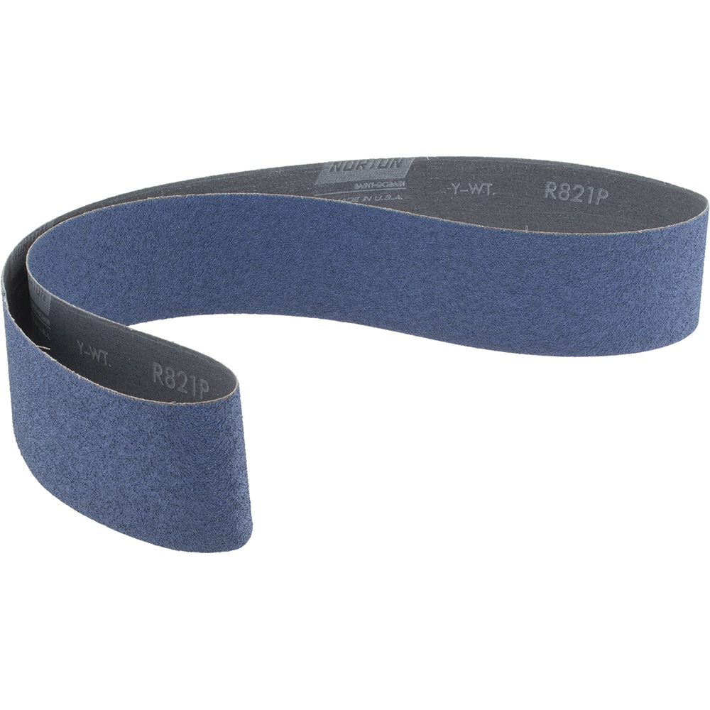 Abrasive Belt: 2-1/2" Wide, 48" Long, 50 Grit, Zirconia Alumina