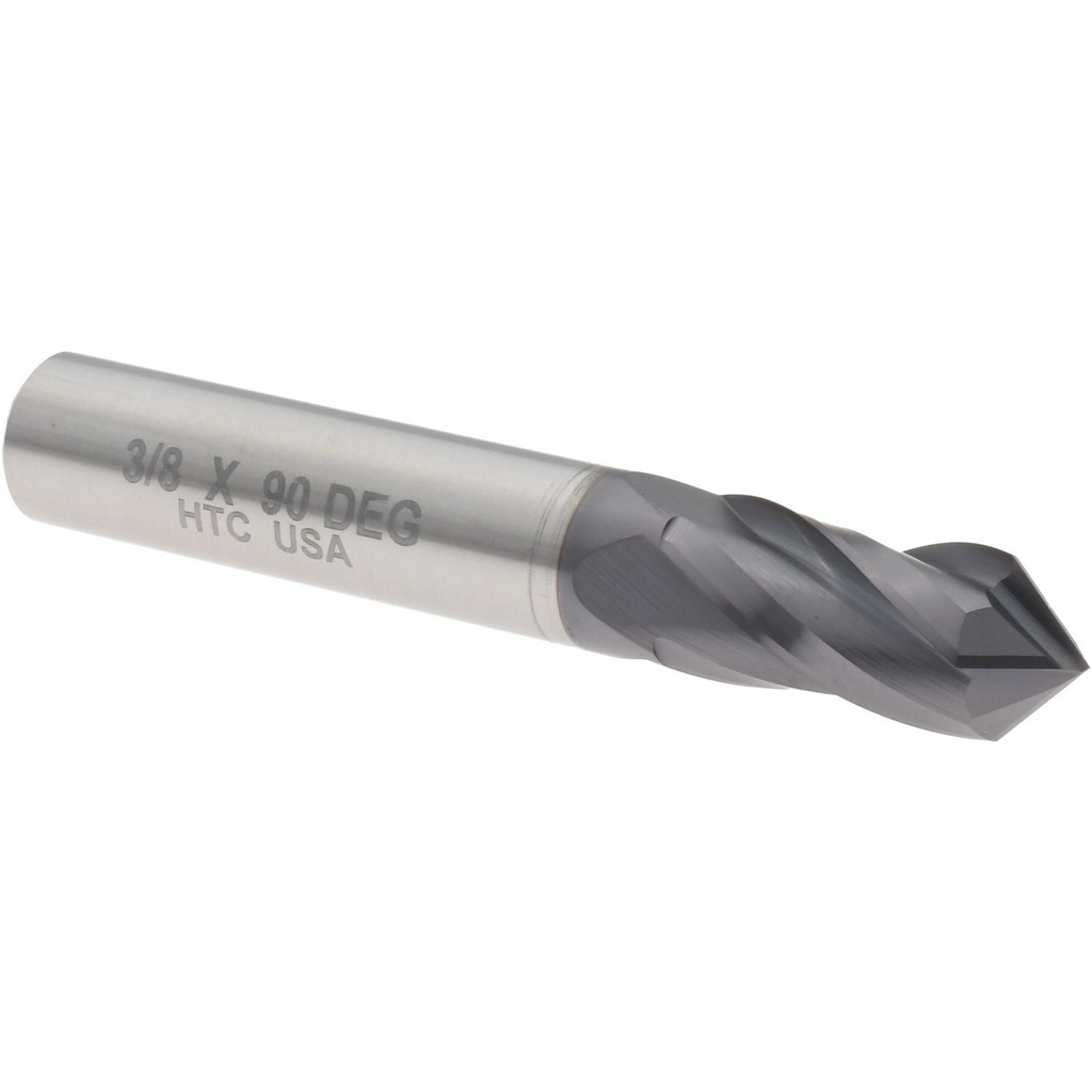 Harvey Tool 15324-C3 Drill Mill: 3/8" Dia, 7/8" LOC, 4 Flutes, 90 &deg; Point, Solid Carbide Image