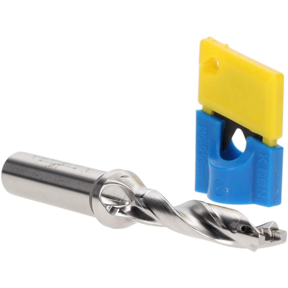 Replaceable-Tip Drill: 0.374 to 0.39" Dia, 1.87" Max Depth, 1/2" Straight-Cylindrical Shank