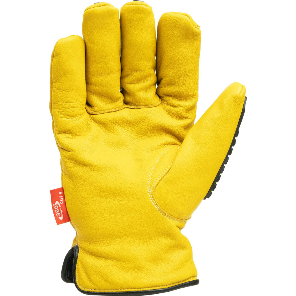 ironClad Cut & Puncture-Resistant & Cold Condition Gloves: ILD-IMPC5W, Cut A7, Puncture 5, Abrasion 4, 15 ga, Size X-Large, 9-7/8" Long - Goatskin