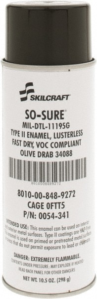 Ability One - Enamel Spray Paint: White, Flat, 11 oz - 85483758 - MSC  Industrial Supply