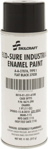 Made in USA - Striping Spray Paint: Black, Gloss - 45663580 - MSC  Industrial Supply