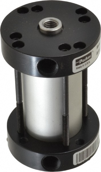 Parker 1.12NLP91.00 Double Acting Rodless Air Cylinder: 1-1/8" Bore, 1" Stroke, 250 psi Max, 1/8 NPT Port, Head or Cap Mount Image