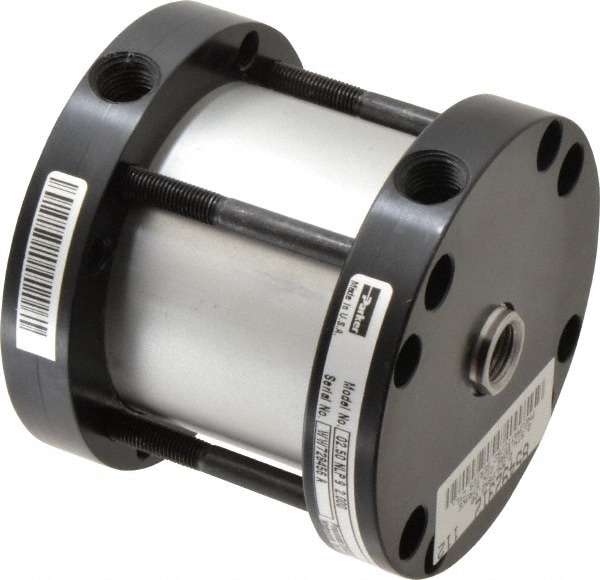 Parker 2.50NLP92.00 Double Acting Rodless Air Cylinder: 2-1/2" Bore, 2" Stroke, 250 psi Max, 1/4 NPT Port, Head or Cap Mount Image