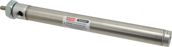 Parker 0.75DSRM06.00 Double Acting Rodless Air Cylinder: 3/4" Bore, 6" Stroke, 250 psi Max, 1/8 NPTF Port, Front Nose Mount Image