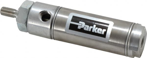 Parker 1.06DSRM01.00 Double Acting Rodless Air Cylinder: 1-1/16" Bore, 1" Stroke, 250 psi Max, 1/8 NPTF Port, Front Nose Mount 