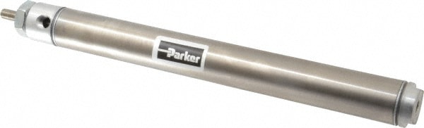 Parker 1.06DSRM08.00 Double Acting Rodless Air Cylinder: 1-1/16" Bore, 8" Stroke, 250 psi Max, 1/8 NPTF Port, Front Nose Mount Image