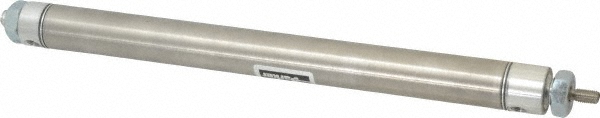 Parker 1.06DXPSRM10.00 Double Acting Rodless Air Cylinder: 1-1/16" Bore, 10" Stroke, 250 psi Max, 1/8 NPTF Port, Double End or Rear Pivot Mount Image