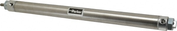 Parker 1.06DXPSRM12.00 Double Acting Rodless Air Cylinder: 1-1/16" Bore, 12" Stroke, 250 psi Max, 1/8 NPTF Port, Double End or Rear Pivot Mount Image