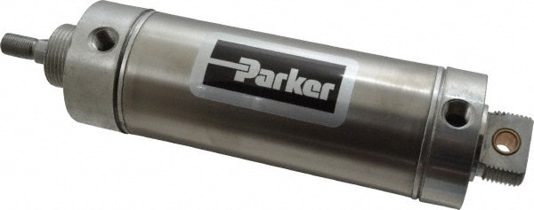 Parker 2.50DXPSRM04.00 Double Acting Rodless Air Cylinder: 2-1/2" Bore, 4" Stroke, 250 psi Max, 1/4 NPTF Port, Double End or Rear Pivot Mount Image