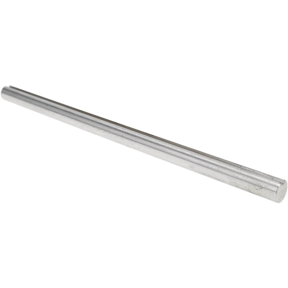 Round Linear Shafting: 0.63" Dia, 12" OAL, Aluminum