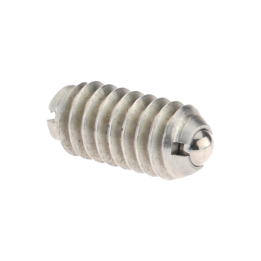 Threaded Ball Plunger: 1/4-20, 0.125" Ball Dia, 17/32" Body Length, 0.035" Max Ball Reach