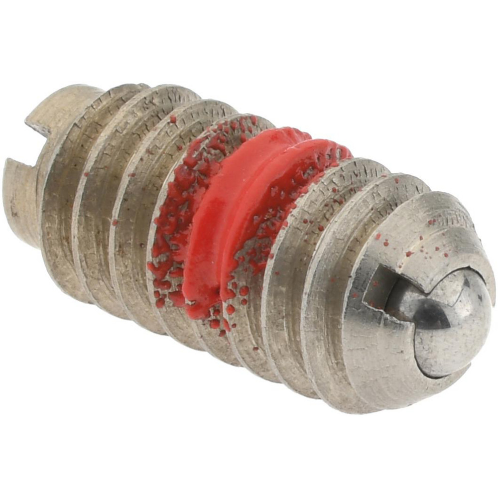 Threaded Ball Plunger: 1/4-20, 0.125" Ball Dia, 17/32" Body Length, 0.035" Max Ball Reach