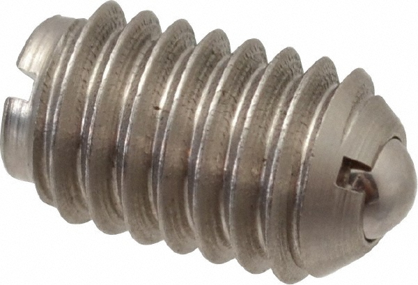 Threaded Ball Plunger: 3/8-16, 0.187" Ball Dia, 5/8" Body Length, 0.048" Max Ball Reach