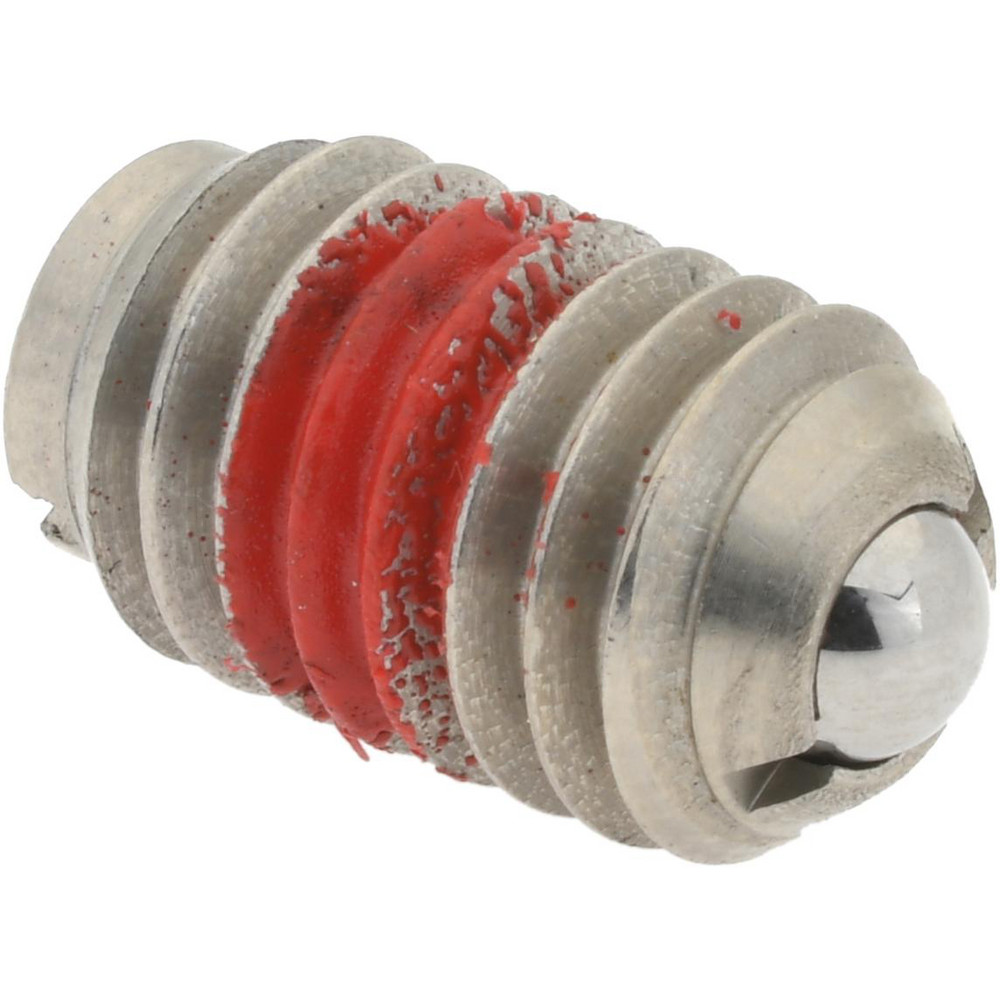 Threaded Ball Plunger: 3/8-16, 0.187" Ball Dia, 5/8" Body Length, 0.048" Max Ball Reach