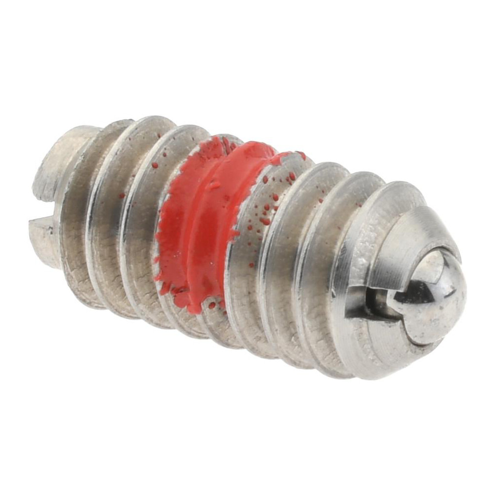 Threaded Ball Plunger: 1/4-20, 0.125" Ball Dia, 17/32" Body Length, 0.035" Max Ball Reach