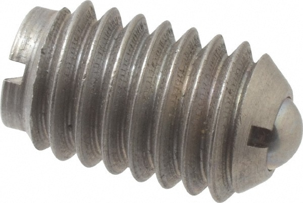 Threaded Ball Plunger: 3/8-16, 0.187" Ball Dia, 5/8" Body Length, 0.048" Max Ball Reach