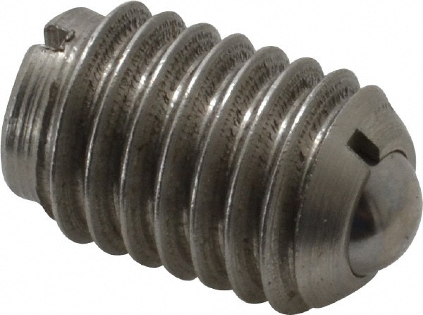 Threaded Ball Plunger: 1/2-13, 0.281" Ball Dia, 3/4" Body Length, 0.072" Max Ball Reach