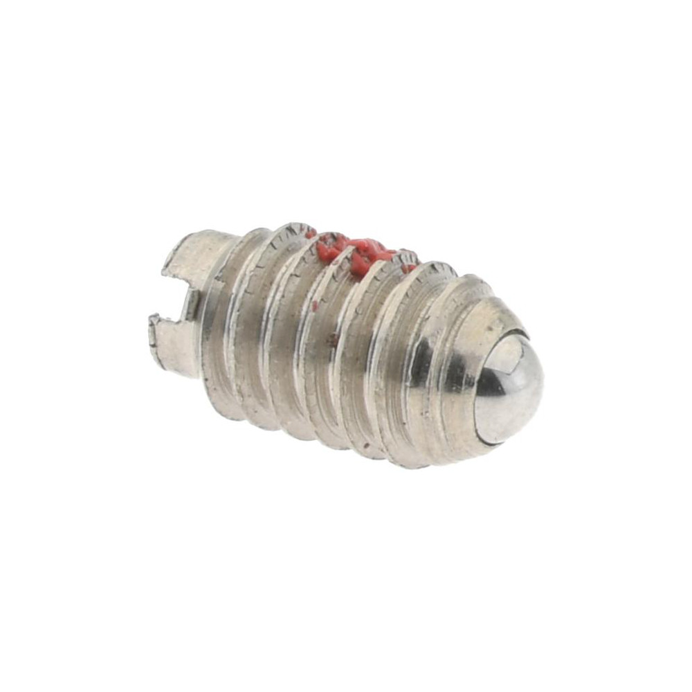 Threaded Ball Plunger: 4-48, 0.062" Ball Dia, 3/16" Body Length, 0.02" Max Ball Reach