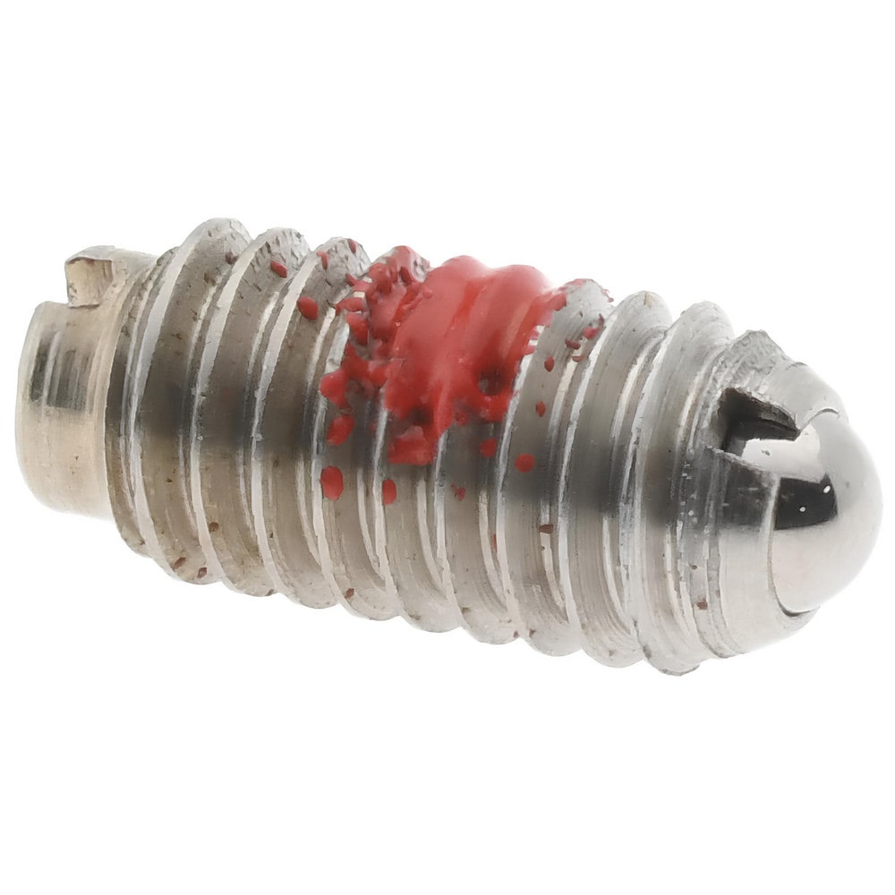 Threaded Ball Plunger: 8-36, 0.093" Ball Dia, 11/32" Body Length, 0.025" Max Ball Reach
