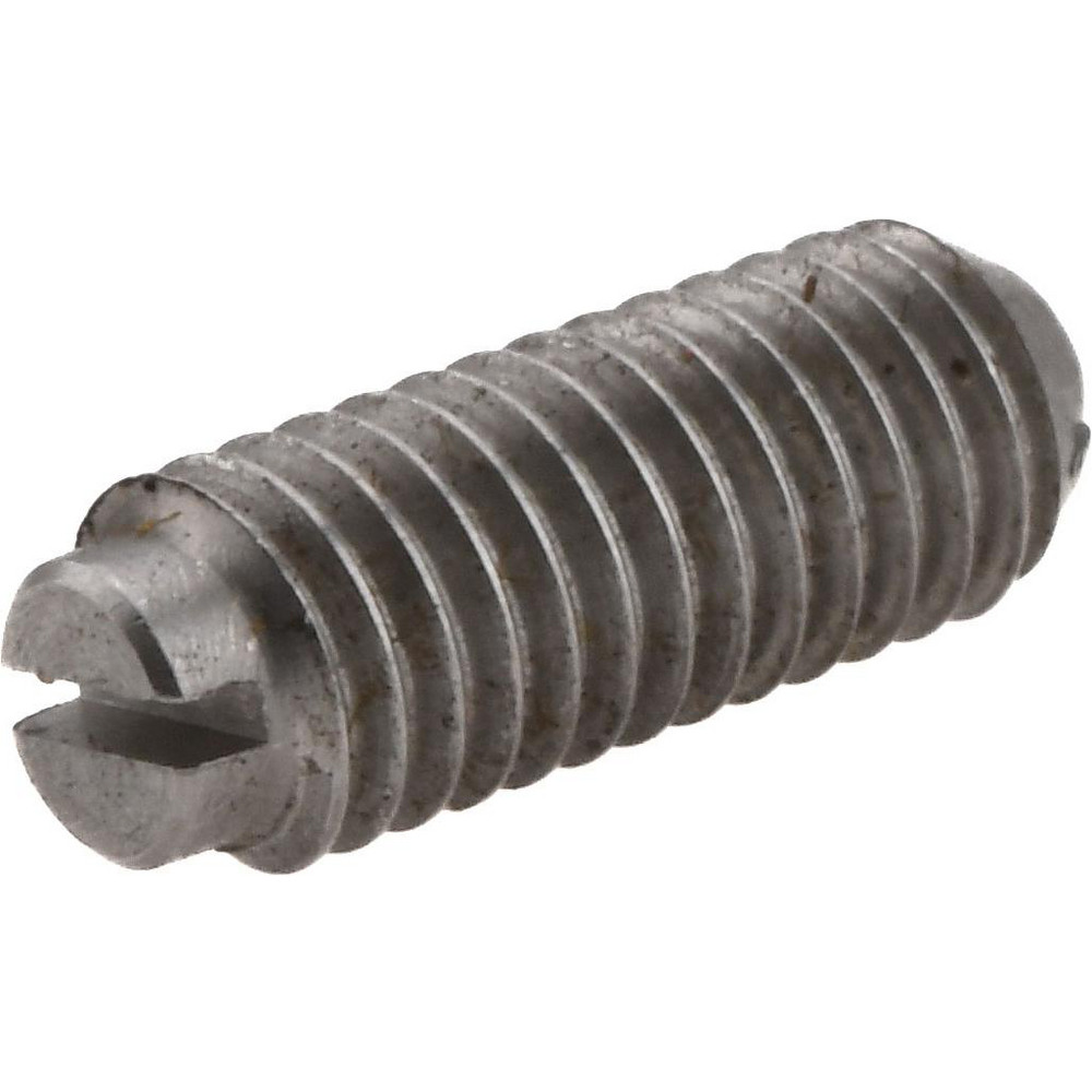Threaded Ball Plunger: 10-32, 0.093" Ball Dia, 33/64" Body Length, 0.025" Max Ball Reach