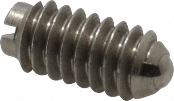 Threaded Ball Plunger: 1/4-20, 0.125" Ball Dia, 17/32" Body Length, 0.035" Max Ball Reach