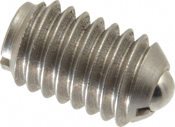 Threaded Ball Plunger: 3/8-16, 0.187" Ball Dia, 5/8" Body Length, 0.048" Max Ball Reach