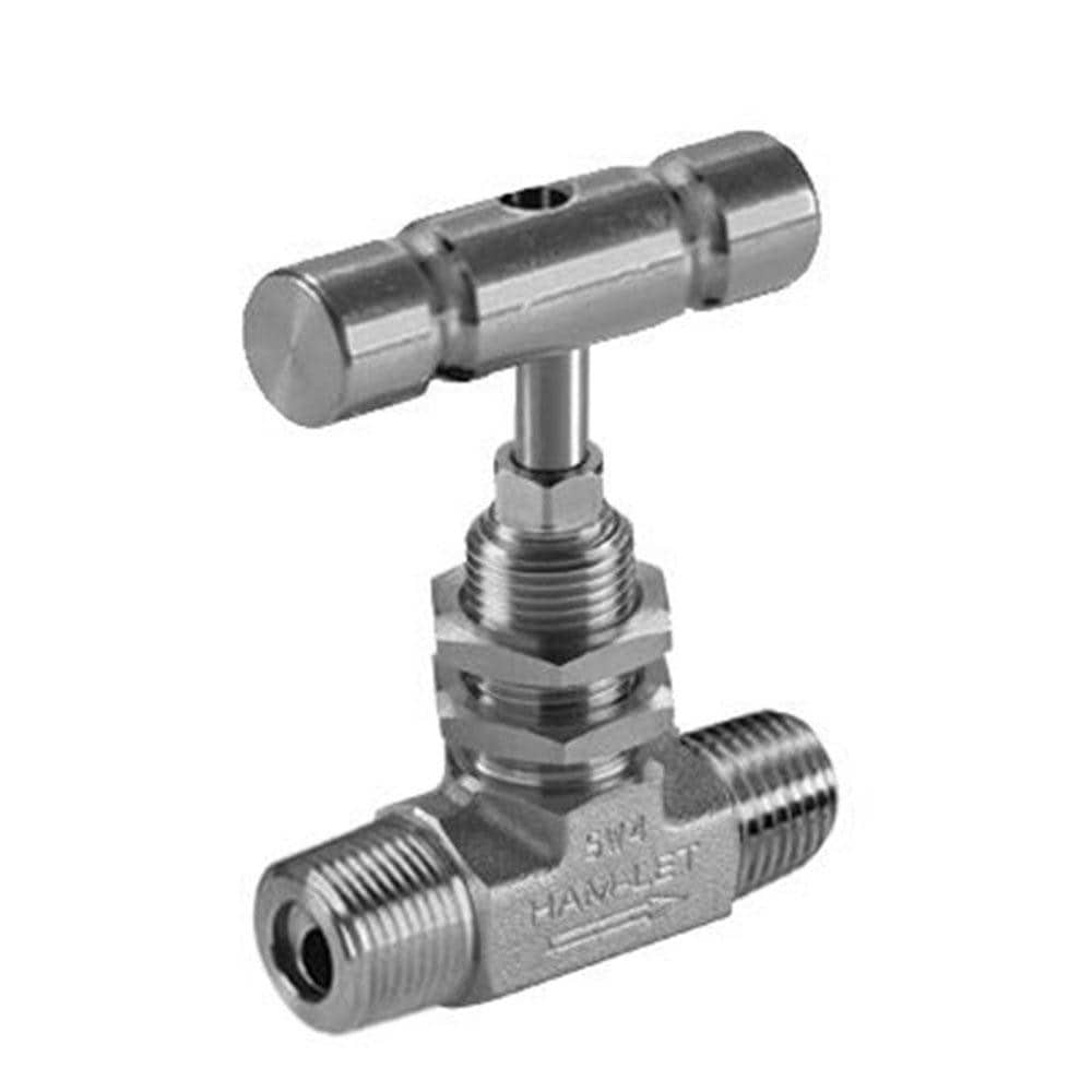 Needle Valve: T-Handle, Straight, 1/4" Pipe, MNPT x MNPT End