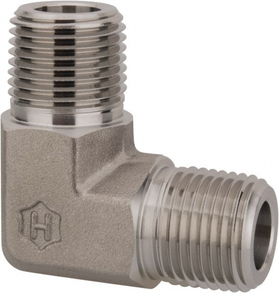 Pipe 90 ° Male Elbow: 1/2" Fitting, 316 Stainless Steel