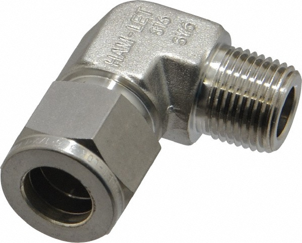 Swagelok B-810-9 Brass Union Elbow Fitting, 1/2 Inch Tube Size – Open Box