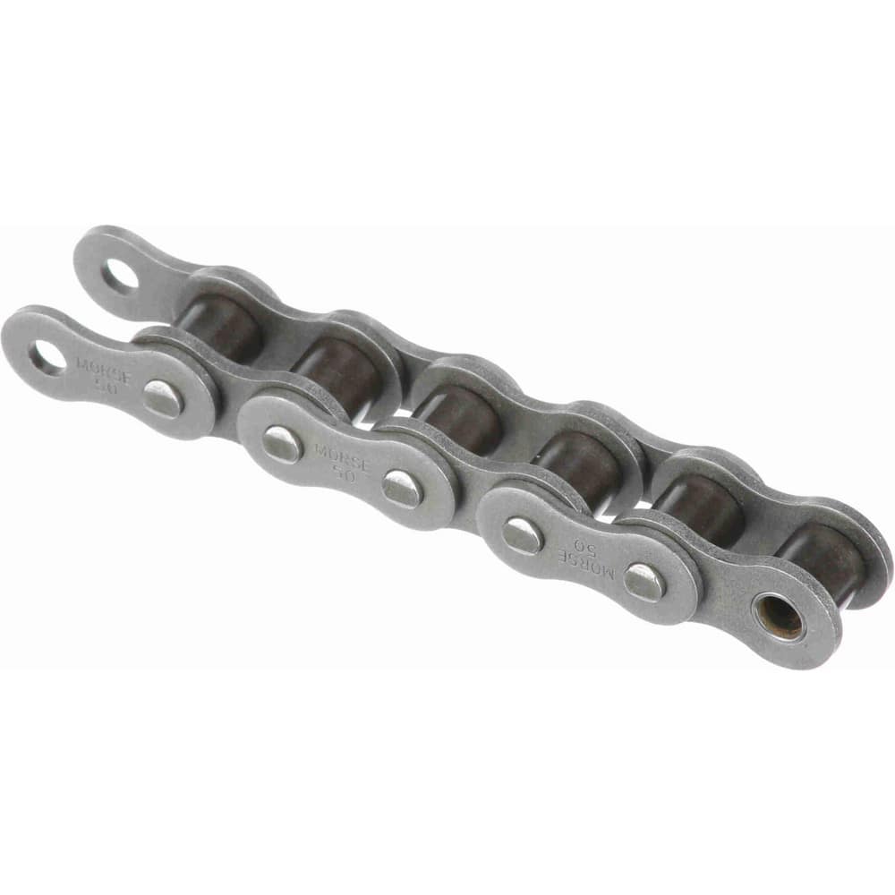 Morse 50R 10FT BOX Roller Chain: Standard Riveted, 5/8" Pitch, 50 Trade, 10 Long, 1 Strand 