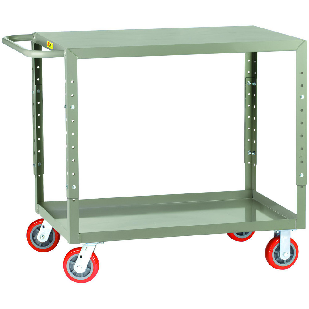 Little Giant® Carts; Cart Type Adjustable Height Welded Service Cart; Caster Material