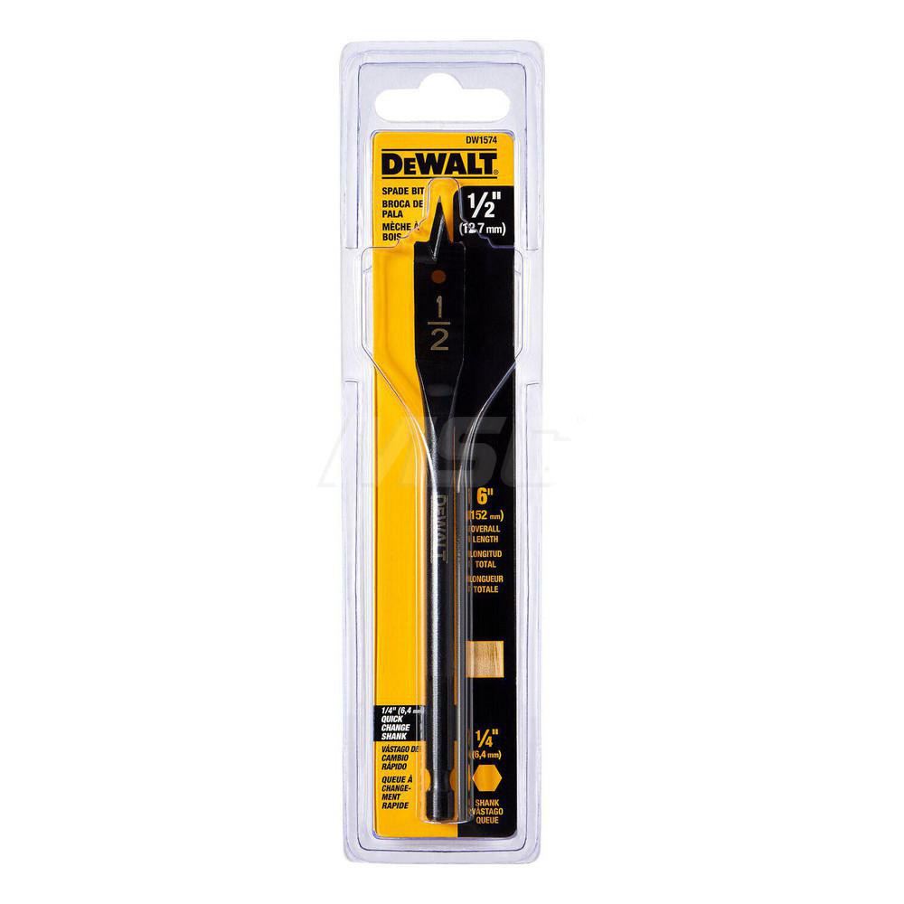 DeWALT SpadeBlade Drill Bit 1/2" Drill Bit, High Speed Steel MSC