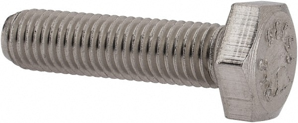 Value Collection R80064260 Hex Head Cap Screw: 1/4-28 x 1", Grade 316 Stainless Steel, Uncoated Image