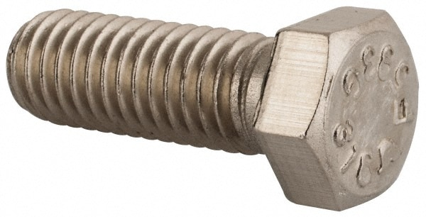 Value Collection R80064432 Hex Head Cap Screw: 7/16-14 x 1-1/4", Grade 316 Stainless Steel, Uncoated Image