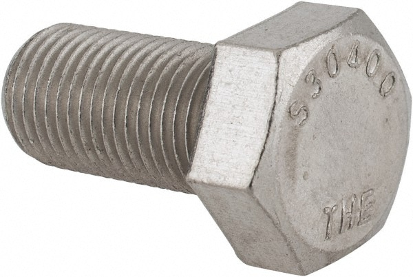 Value Collection R80064498 Hex Head Cap Screw: 1/2-20 x 1", Grade 316 Stainless Steel, Uncoated Image