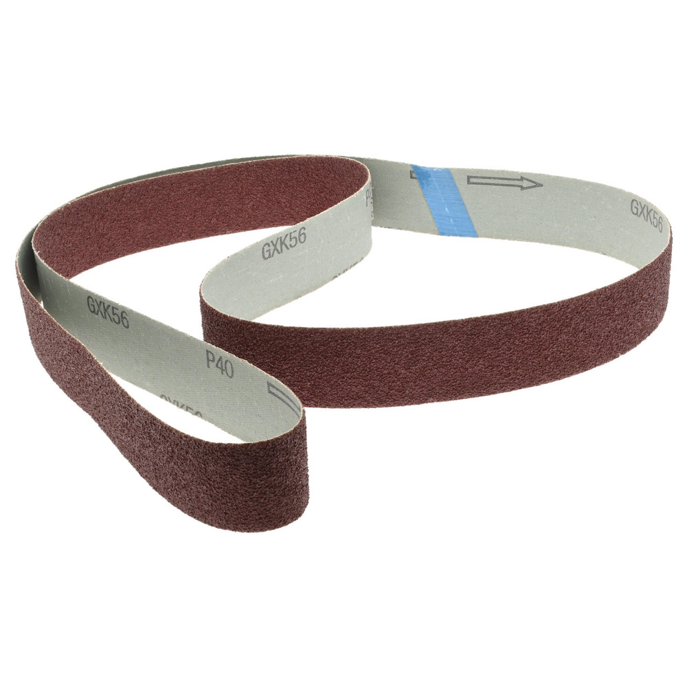 Abrasive Belt: 1-1/2" Wide, 60" Long, 40 Grit, Aluminum Oxide