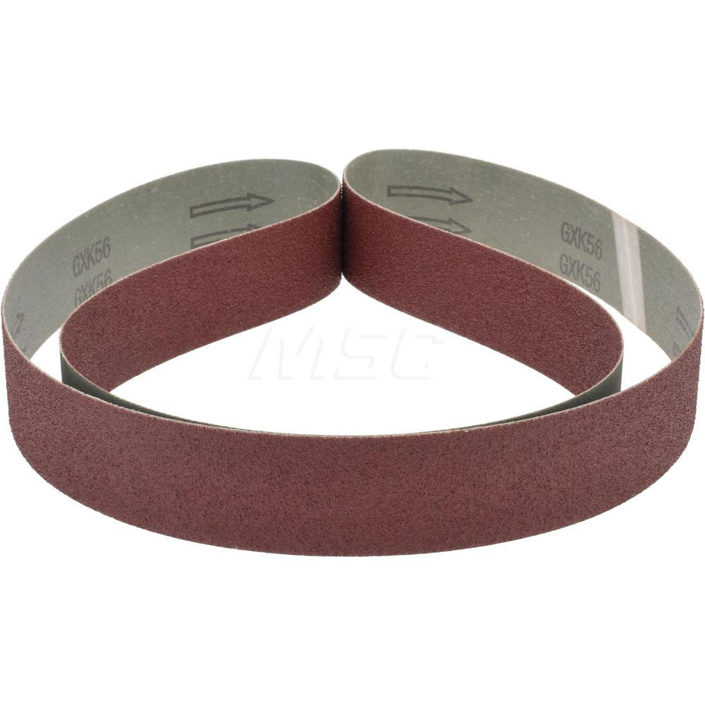Abrasive Belt: 1-1/2" Wide, 60" Long, 80 Grit, Aluminum Oxide